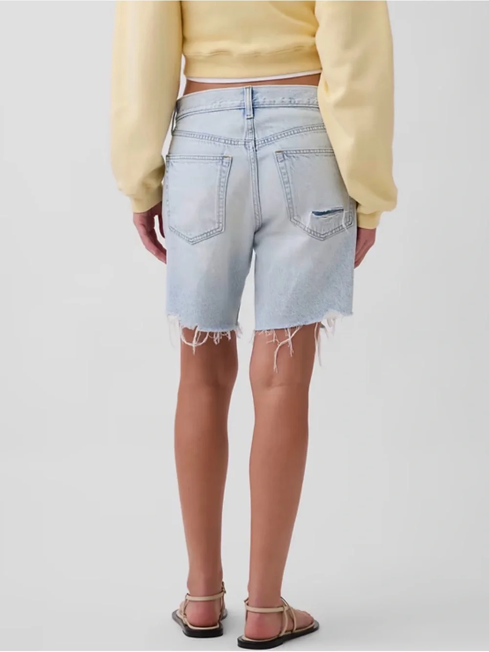 NWT - Gap Mid Rise Loose Denim Bermuda Shorts in Light Wash